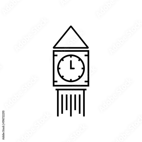 big ben outlined vector icon