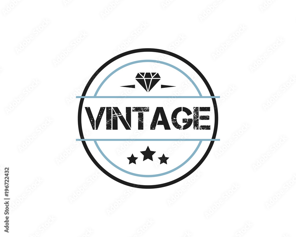 round vintage retro logo badge design illustration,vintage design style, designed for apparel and logo