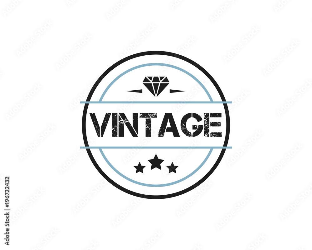 Fototapeta premium round vintage retro logo badge design illustration,vintage design style, designed for apparel and logo