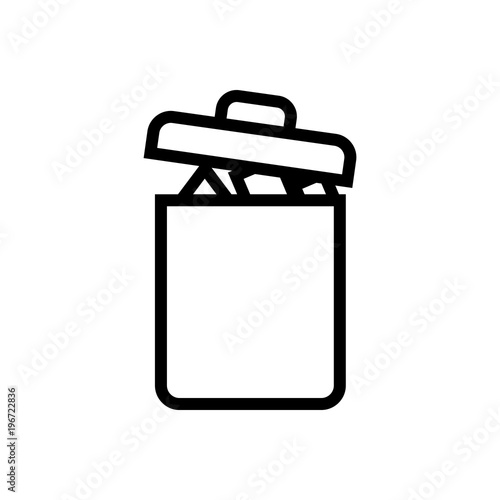 trashbin outlined vector icon