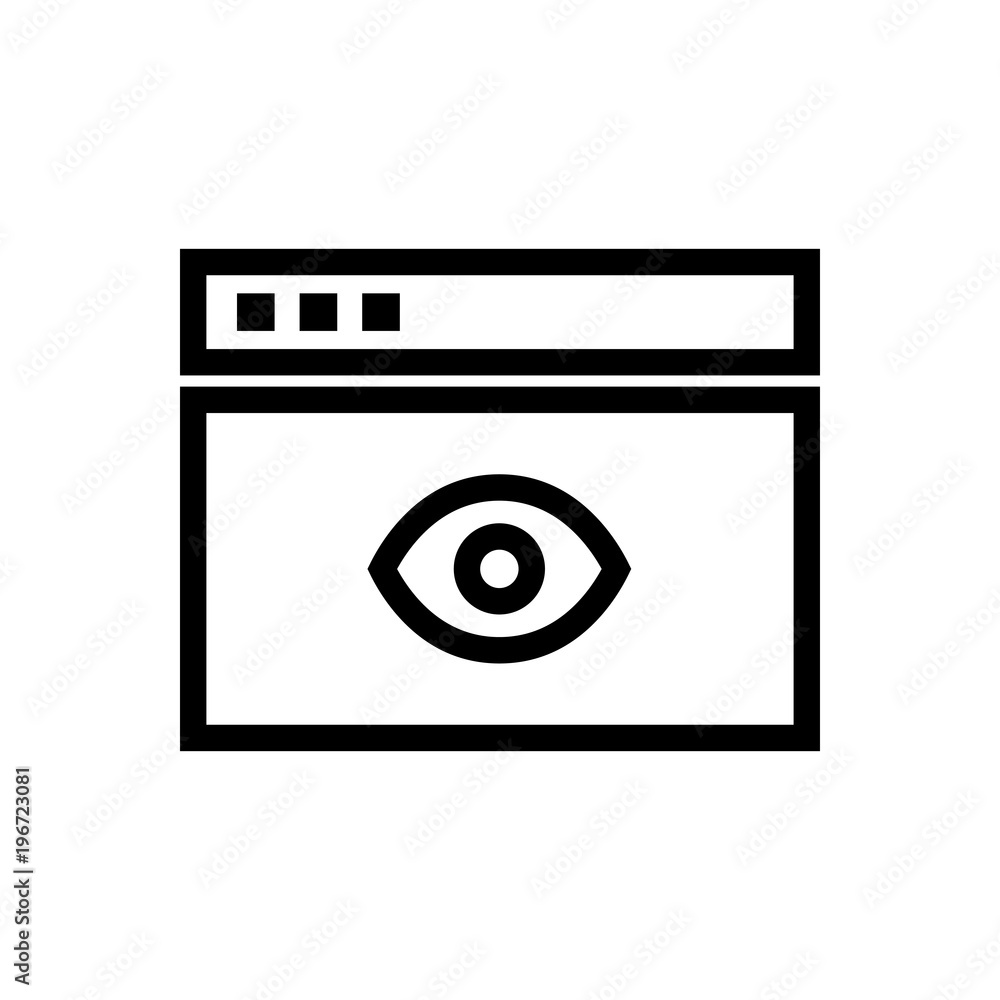 browser outlined vector icon browser outlined vector icon