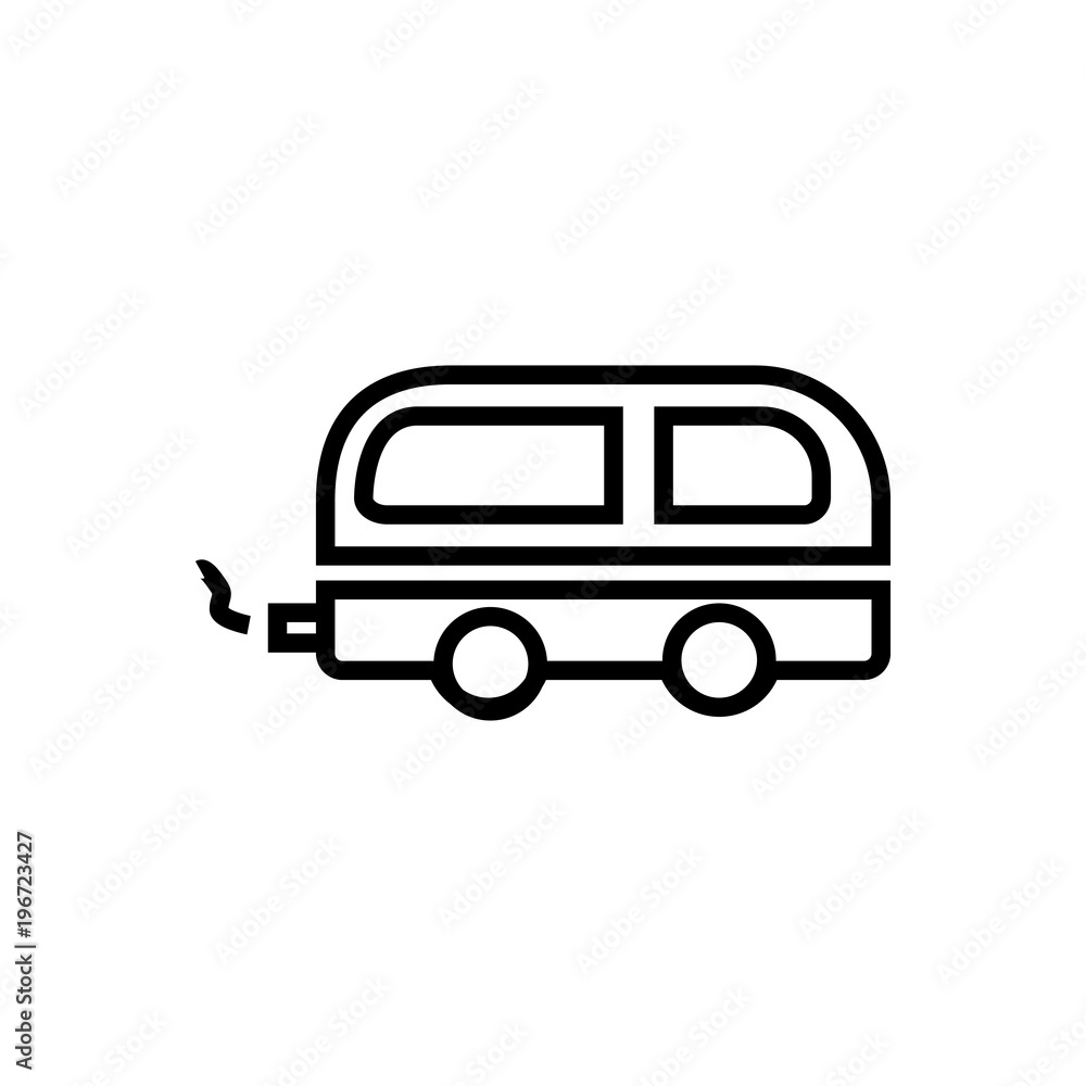 bus outlined vector icon