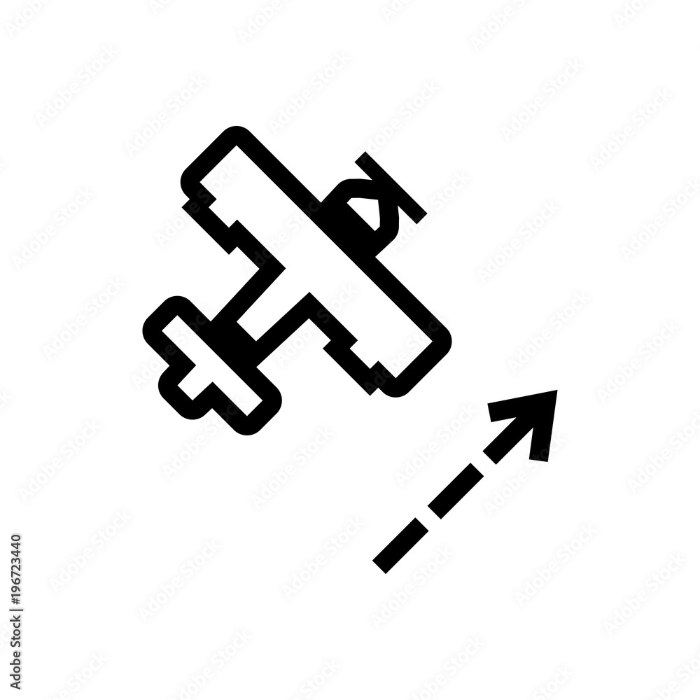 airplane p outlined vector icon airplane p outlined vector icon