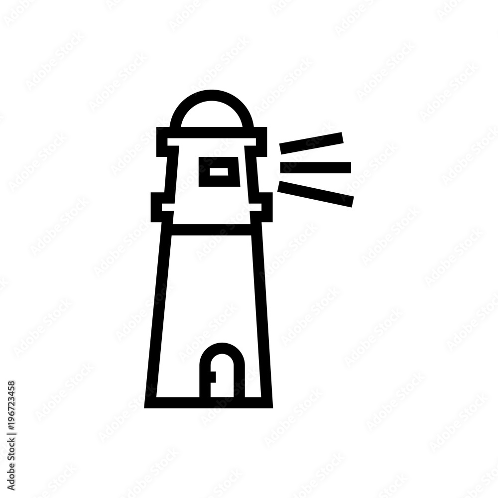 light house outlined vector icon