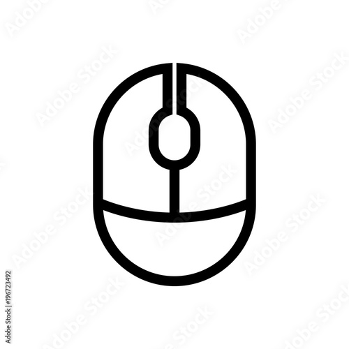 computer mouse outlined vector icon