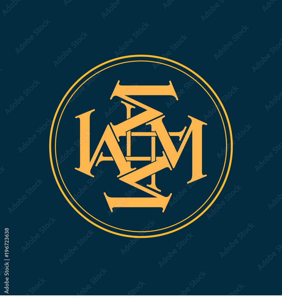 classic and retro symmetrical style initial monogram logo classic and retro symmetrical style initial monogram logo