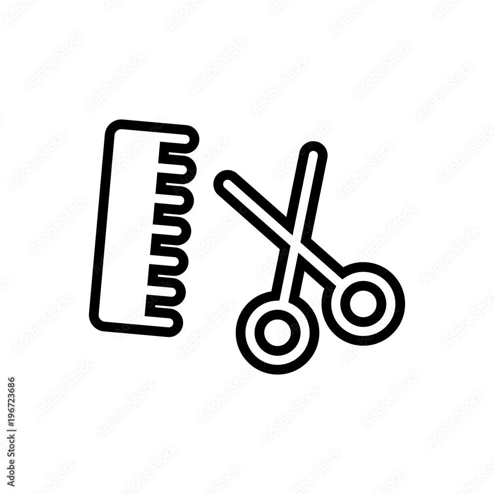 hairdresser outlined vector icon hairdresser outlined vector icon