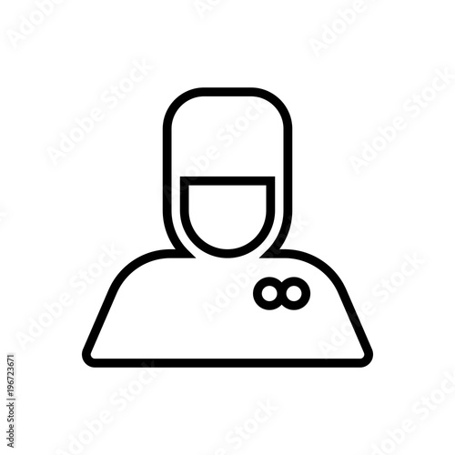 bellhop outlined vector icon