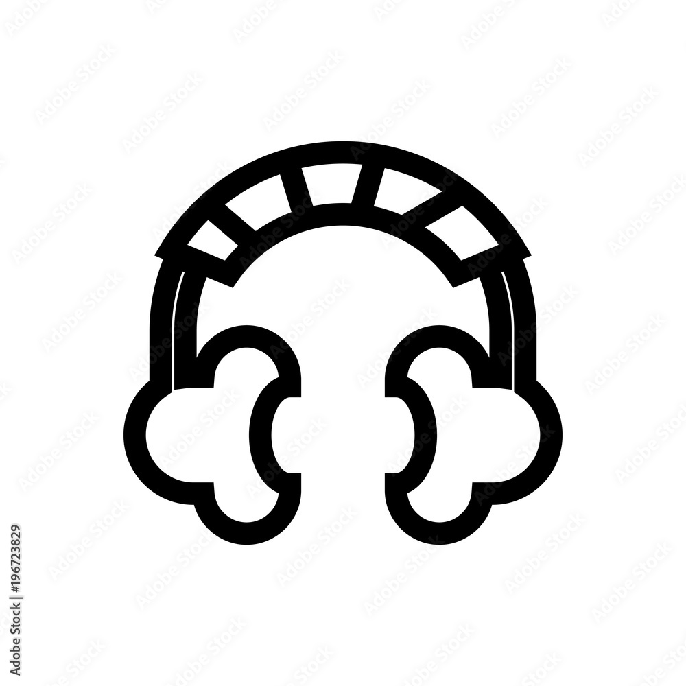 headphones outlined vector icon headphones outlined vector icon