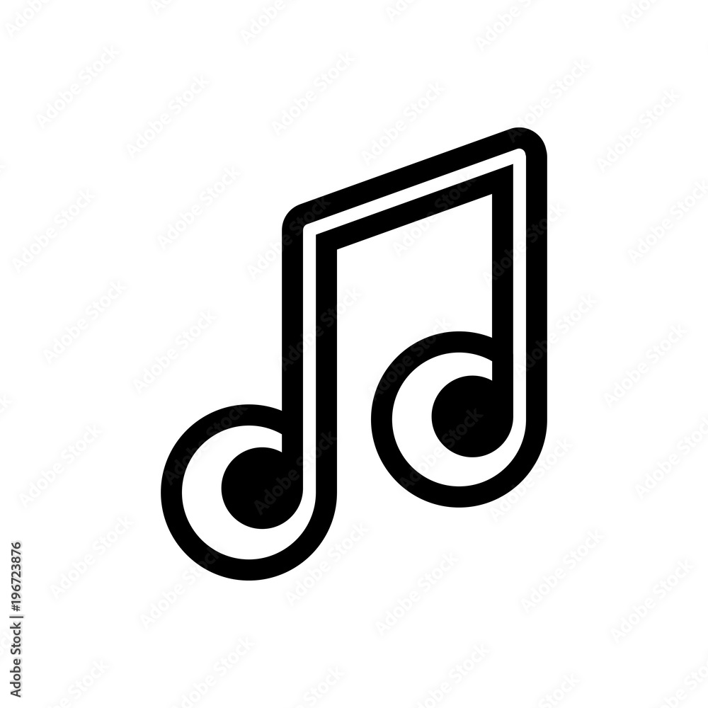 musical notes outlined vector icon musical notes outlined vector icon