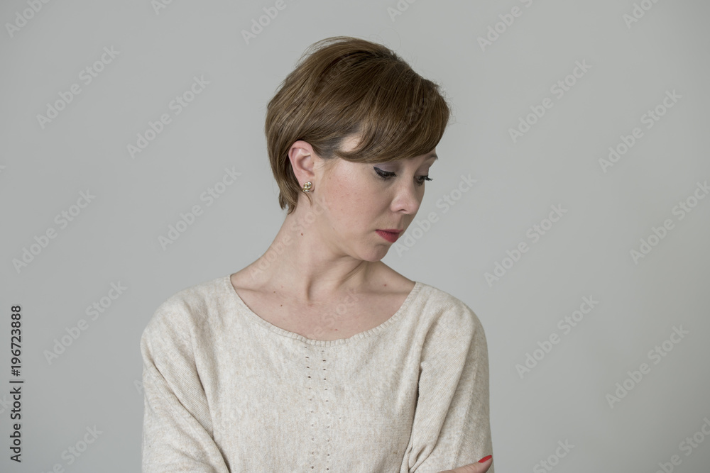 young pretty and sad red hair woman looking worried and depressed crying and suffering pain and depression in life problem concept isolated young pretty and sad red hair woman looking worried and depressed crying and suffering pain and depression in life problem concept isolated