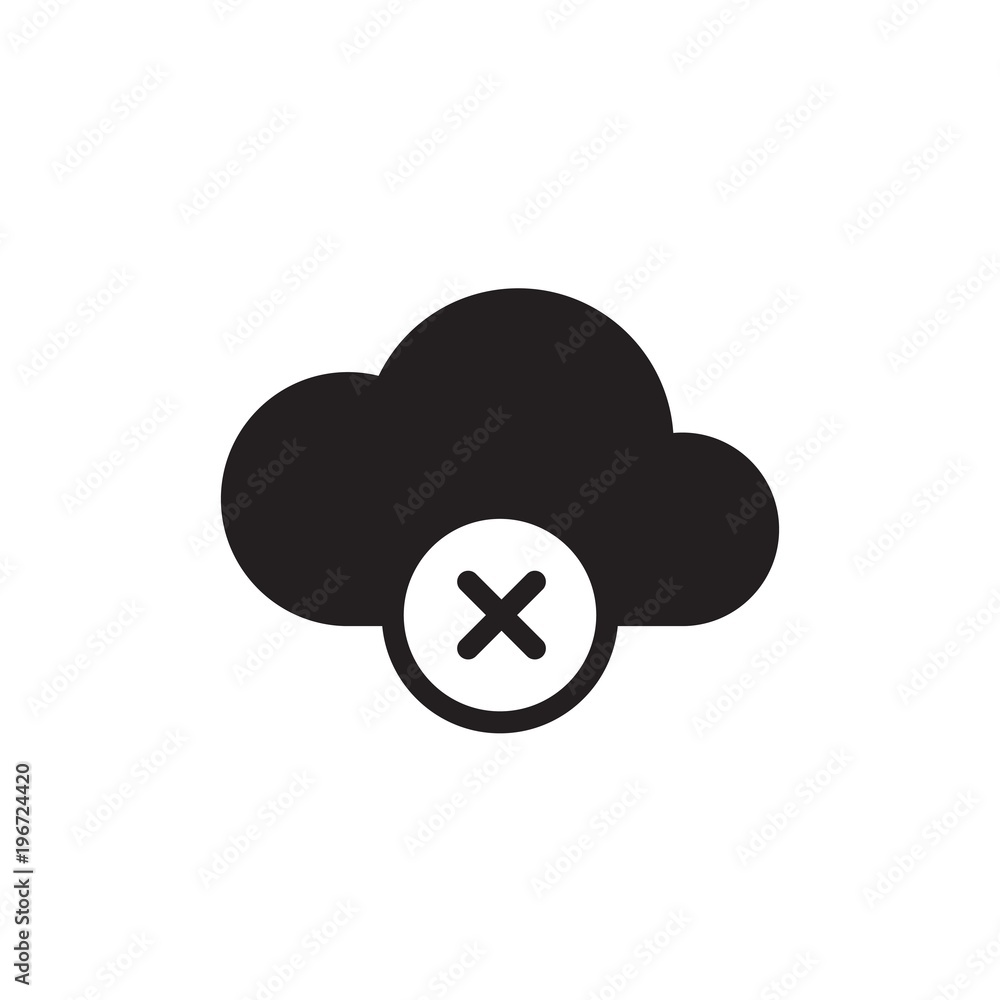 delete cloud filled vector icon. Modern simple isolated sign. Pixel perfect vector illustration for logo, website, mobile app and other designs delete cloud filled vector icon. Modern simple isolated sign. Pixel perfect vector illustration for logo, website, mobile app and other designs