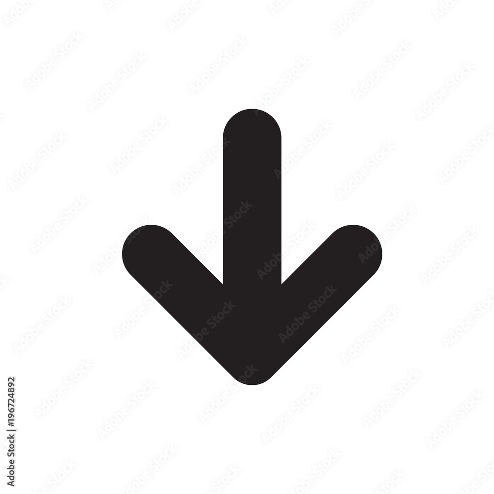 arrow down filled vector icon. Modern simple isolated sign. Pixel perfect vector illustration for logo, website, mobile app and other designs arrow down filled vector icon. Modern simple isolated sign. Pixel perfect vector illustration for logo, website, mobile app and other designs