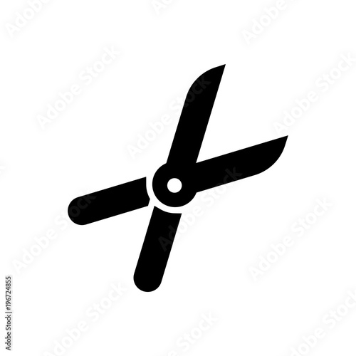 pruning shears filled vector icon