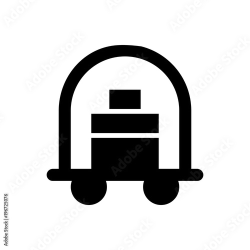 bellboy trolley filled  vector icon