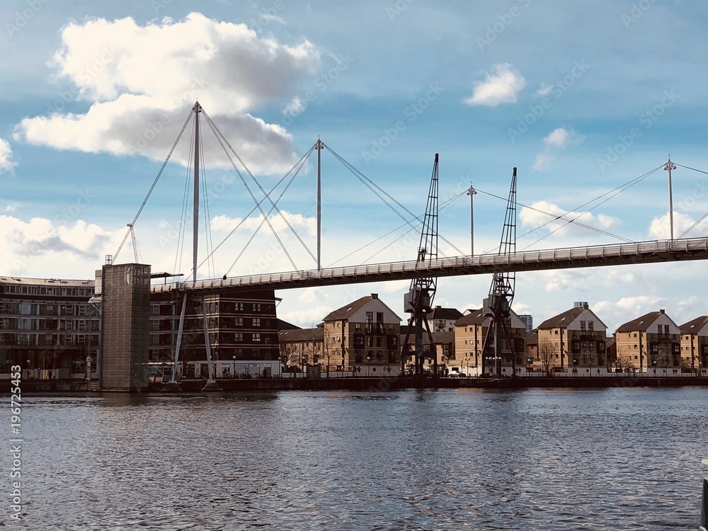 Naklejka premium Moderne Wohnsiedlung Docklands in London, UK