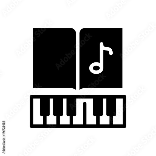 musical notes filled vector icon photo