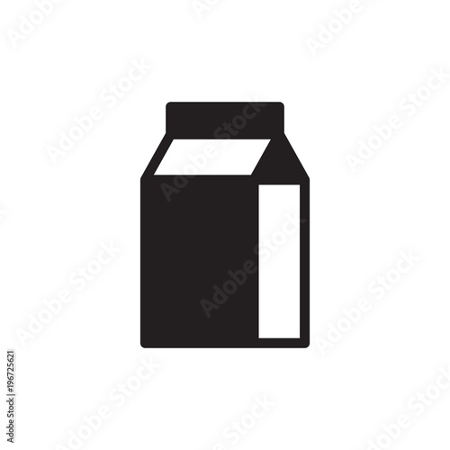 milk box filled vector icon. Modern simple isolated sign. Pixel perfect vector illustration for logo, website, mobile app and other designs