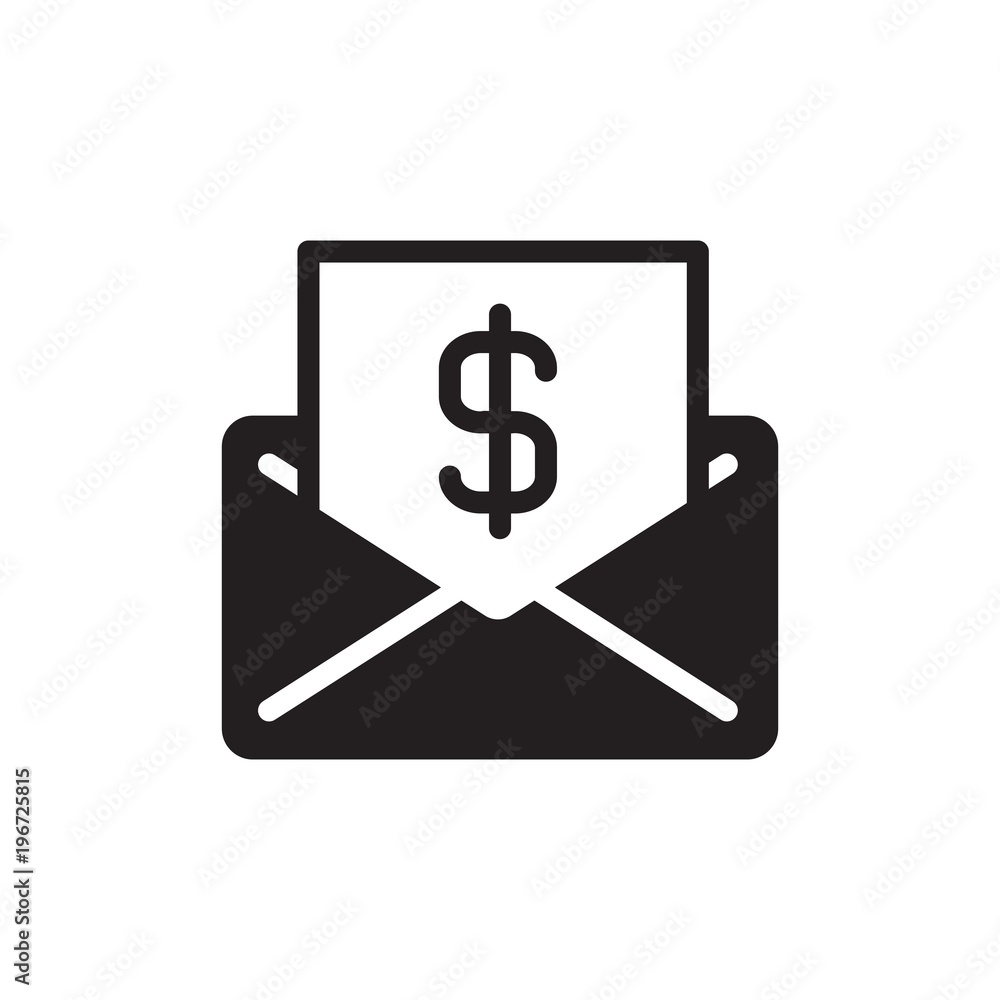 financial mail, money mail filled vector icon. Modern simple isolated sign. Pixel perfect vector illustration for logo, website, mobile app and other designs financial mail, money mail filled vector icon. Modern simple isolated sign. Pixel perfect vector illustration for logo, website, mobile app and other designs