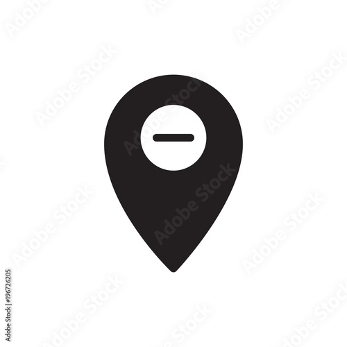 Free Download  remove location  filled vector icon. Modern simple isolated sign. Pixel perfect vector  illustration for logo, website, mobile app and other designs - GFXLoad