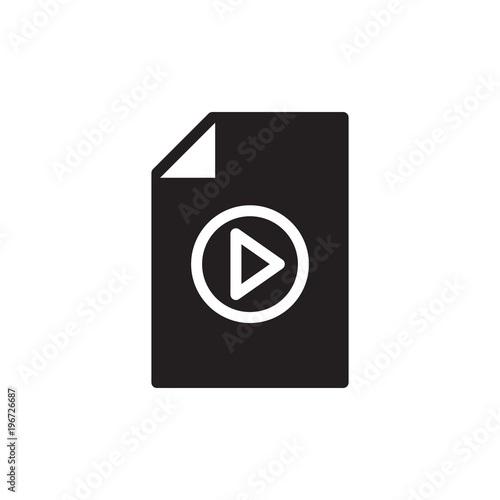 video file, multimedia filled vector icon. Modern simple isolated sign. Pixel perfect vector  illustration for logo, website, mobile app and other designs