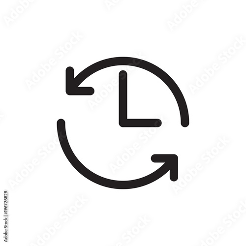 update time filled vector icon. Modern simple isolated sign. Pixel perfect vector  illustration for logo, website, mobile app and other designs