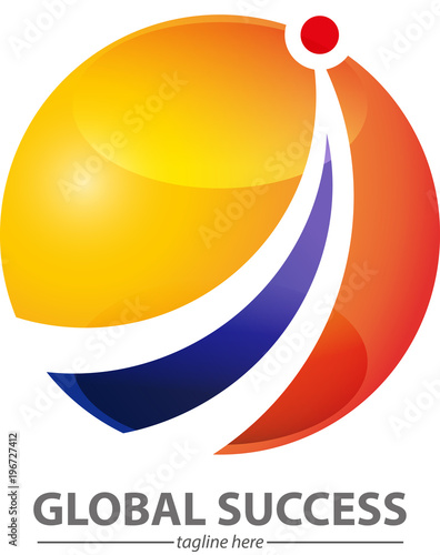Vector abstract, Global success symbol
