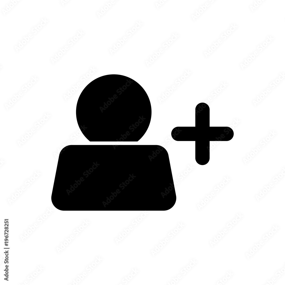 Add account filled vector icon. Modern simple isolated sign. Pixel perfect vector illustration for logo, website, mobile app and other designs Add account filled vector icon. Modern simple isolated sign. Pixel perfect vector illustration for logo, website, mobile app and other designs