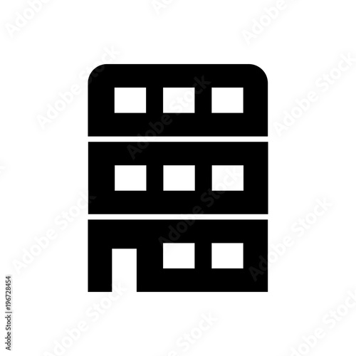 Building filled vector icon. Modern simple isolated sign. Pixel perfect vector  illustration for logo, website, mobile app and other designs