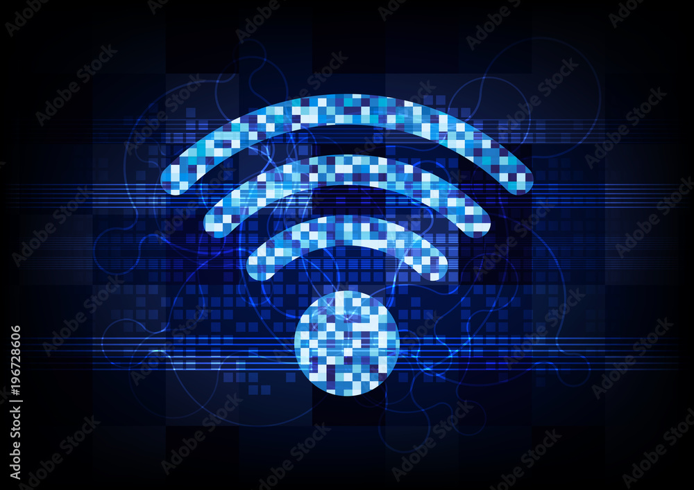 Obraz premium wireless signal technology background