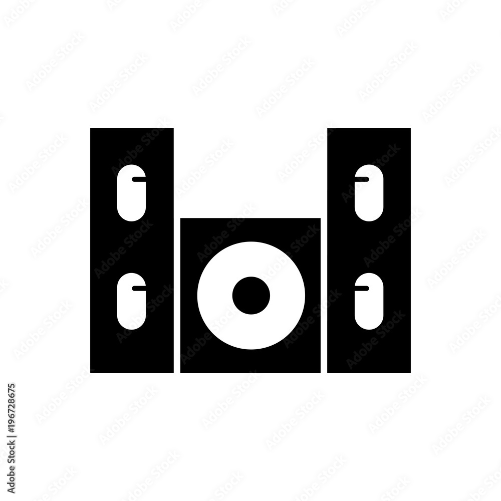 Home cinema speaker filled vector icon. Modern simple isolated sign. Pixel perfect vector illustration for logo, website, mobile app and other designs Home cinema speaker filled vector icon. Modern simple isolated sign. Pixel perfect vector illustration for logo, website, mobile app and other designs
