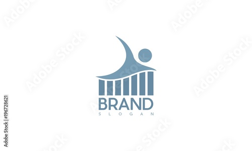 Human Diagram Chart Creative Abstract Logo, management analytics symbol vector design.