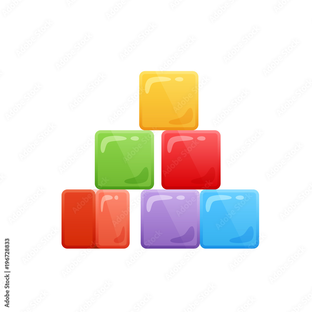 Modern colorful baby cubes toys. Children s toy store, kindergarten. Modern colorful baby cubes toys. Children s toy store, kindergarten.