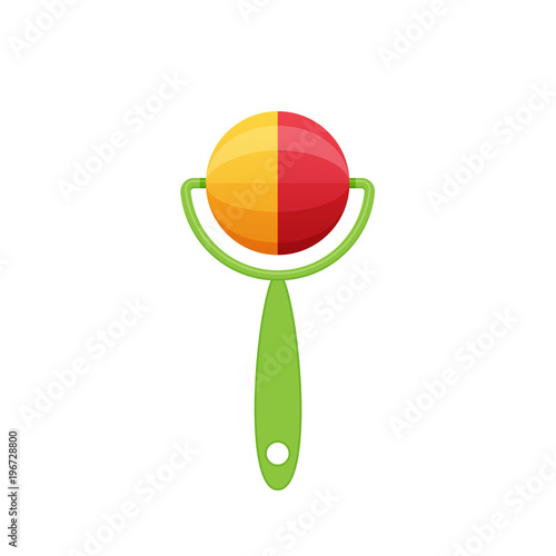 Children s toys, and accessories. Baby rattle, colorful, funny toy.