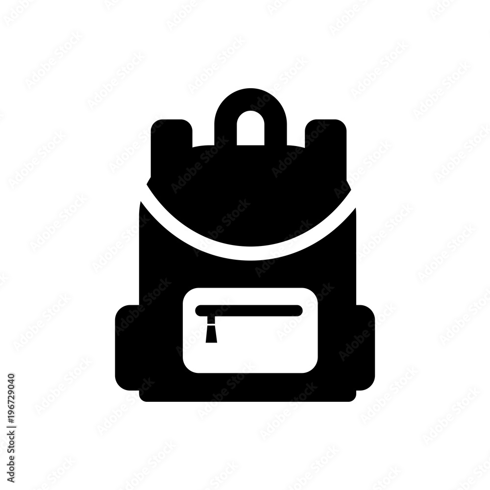 Fototapeta premium Backpack filled vector icon. Modern simple isolated sign. Pixel perfect vector illustration for logo, website, mobile app and other designs