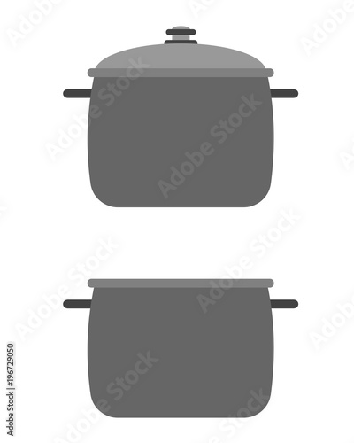 a pan with a lid and without