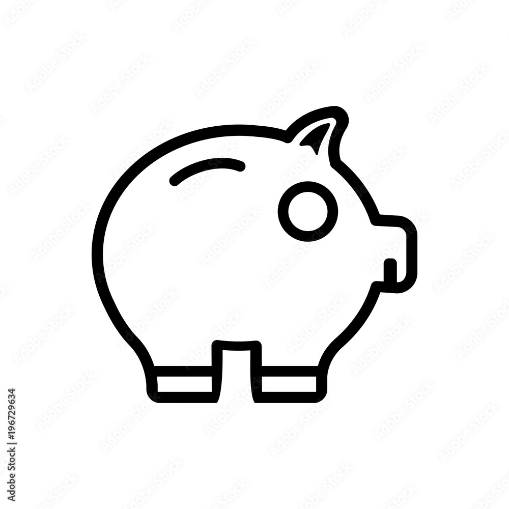 Piggy bank outlined vector icon. Modern simple isolated sign. Pixel perfect vector illustration for logo, website, mobile app and other designs Piggy bank outlined vector icon. Modern simple isolated sign. Pixel perfect vector illustration for logo, website, mobile app and other designs