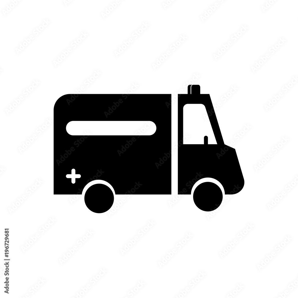Ambulance filled vector icon. Modern simple isolated sign. Pixel perfect vector  illustration for logo, website, mobile app and other designs