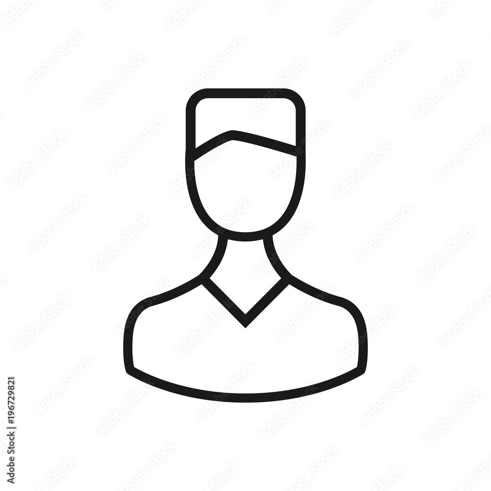 Profile avatar outlined vector icon. Modern simple isolated sign. Pixel perfect vector illustration for logo, website, mobile app and other designs Profile avatar outlined vector icon. Modern simple isolated sign. Pixel perfect vector illustration for logo, website, mobile app and other designs