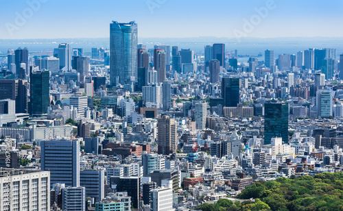 東京都庁から眺める都心部の町並み