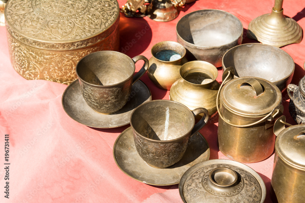 Traditional Brass ware at asian market