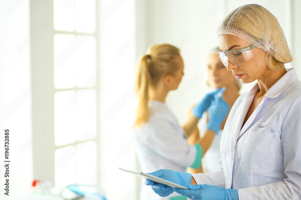 Fototapeta premium woman getting injection. beauty injections and cosmetology