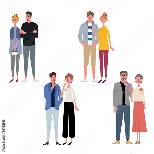 カップル　イラスト　セット
