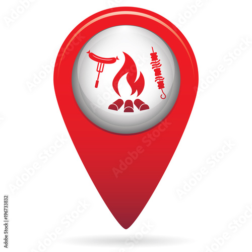 Grilled kebab and sausage icon