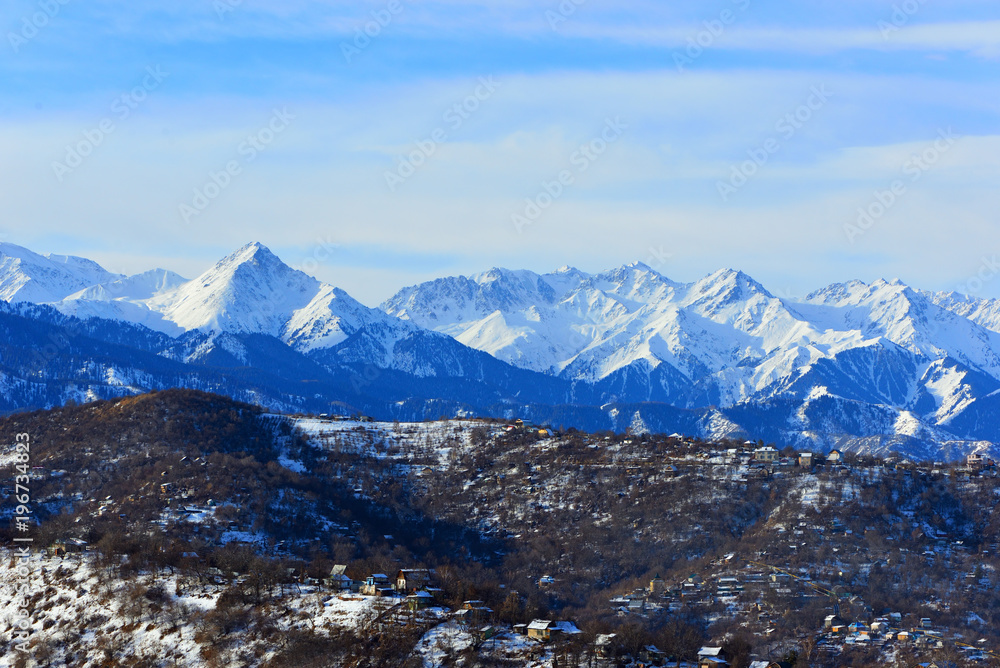 Fototapeta premium Almaty winter landscape