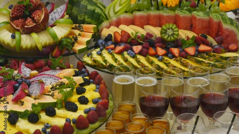 close up of a fresh fruits on a buffet close up of a fresh fruits on a buffet