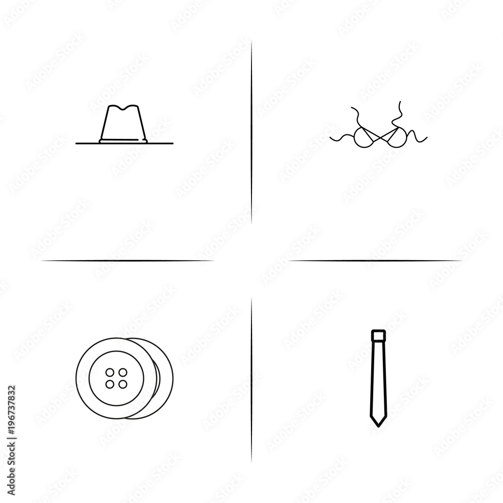 Dress And Clothes simple linear icon set.Simple outline icons Dress And Clothes simple linear icon set.Simple outline icons