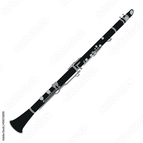 Vector flute on white