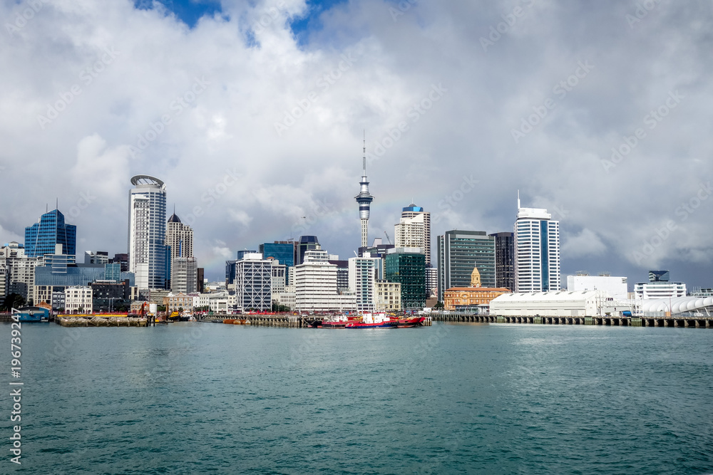 Fototapeta premium Auckland view from the sea, New Zealand