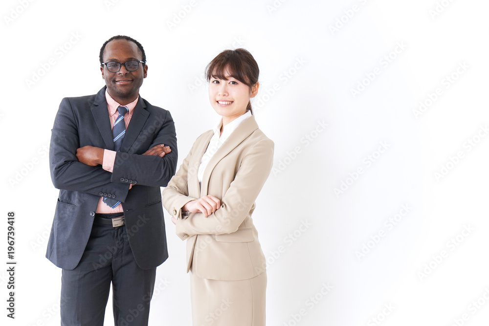 Businesspersons folding their arms Businesspersons folding their arms